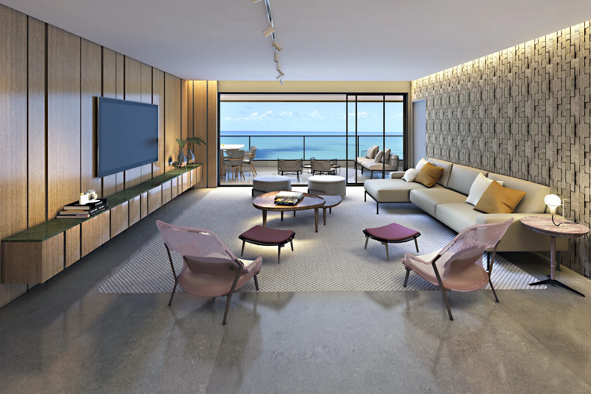 Sala de estar da Torre Marseille